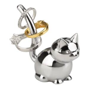 Umbra Zoola Cat Ring Holder Silver Chrome Japan Long Tail